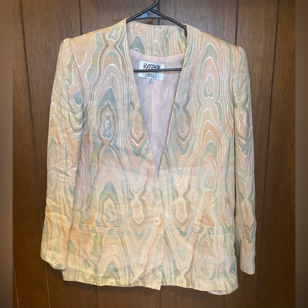 Kasper Women's Pastel Patterned Blazer